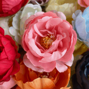 Silk artificial flower head DIY kit, handmade hairpin and headband accessories, rose blossom head, cross-border decorative flower, single piece wholesale -SKU-2025-006