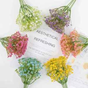 Silk gypsophila bouquet, lifelike artificial greenery for wedding décor, creative home floral arrangement prop, bulk wholesale - SKU-2025-008