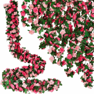 Artificial Rose Vine Garland – Wedding Decorative Faux Flower Vine for Home Living Room Décor & Cross-Border Wholesale - SKU-2025-017
