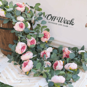 Hot-Selling Artificial Peony Vine – Wedding & Spring Festival Decorative Faux Flower Garland for Amazon Cross-Border Wholesale - SKU-2025-018