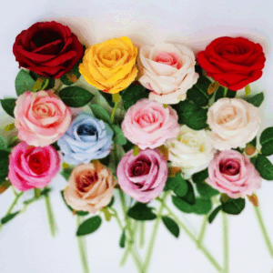 Artificial Rose Flower Single Stem Velvet Touch Rose for Valentine’s Day, Home Decoration, and Wedding Arrangements SKU-2025-004