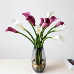 Real Touch PU Calla Lily Artificial Flower, Small Calla Lily Faux Plant for Photography Props, Table and Meeting Room Decoration SKU: SINO-0061