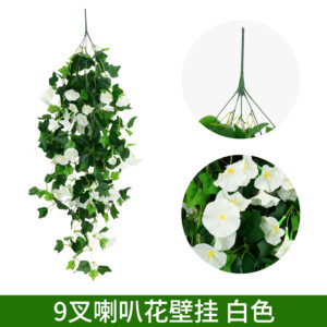 Realistic Artificial Morning Glory Flower Hanging Vine for Home and Event Decoration SKU: SINO-0035