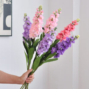 Luxury Artificial Violet Flower Delphinium Long Stem Fake Flower Arrangement Wedding Decor Bulk SKU: SINO-0082