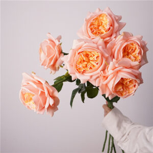 Luxury Real Touch Artificial Juliet Rose Bouquet Faux Rose Flower for Wedding Home Table Decoration Photography Prop SKU: SINO-0090