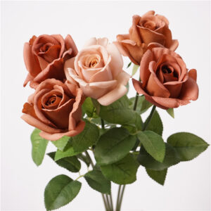 Luxury Faux Rose Bouquet, Realistic Artificial Roses for Living Room Decor, Wedding Flowers, Table Centerpieces and Wholesale Supply SKU: SINO-0093