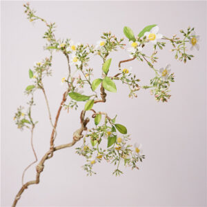 Artificial Hanging Silk Flowers, Crabapple Blossom Vine (Malus Pendula Style) Faux Floral Garland for Wedding, Hotel Decoration, Window Display and Ceiling Hanging Installation SKU: SINO-0104