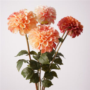 Artificial Dahlia Flower Single Head Double Bloom Faux Autumn Dahlia for Home Decor, Wedding Arrangement, Table Centerpiece and Photography Props SKU: SINO-0106