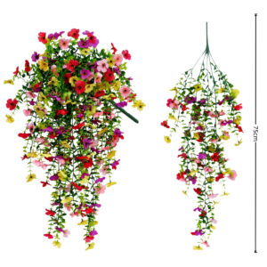 Artificial Violet and Eucalyptus Hanging Vine Garland for Home, Garden and Event Decoration SKU: SINO-0038