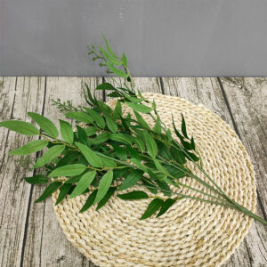 5-Stem Artificial Willow Leaf Bush Greenery Spray for Wedding, Floral Arrangements and Home Decor SKU: SINO-0034