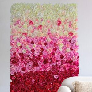 Factory Wholesale Gradient Artificial Flower Wall Panels for Wedding Backdrops, Floral Arches & Event Decoration  SKU: SINO-0134