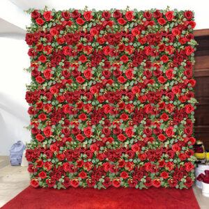 Wholesale Artificial Rose & Eucalyptus Flower Wall for Wedding Backdrop, Shop Window Display & Event Decoration SKU: SINO-0135