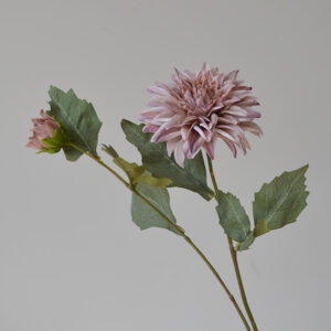 Artificial Dahlia Flower Stem Wholesale | Vintage Autumn Color 2 Heads Faux Dahlia for Wedding, Home Decor & Photograph SKU: SINO-0185