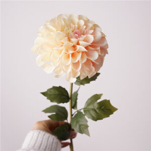 Premium Double Bloom Single Stem Dahlia Artificial Flower | Realistic Autumn Dahlia Faux Flower for Home Decor & Wedding Arrangement SKU: SINO-0188